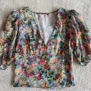 Zara Multicolor Floral Blouse